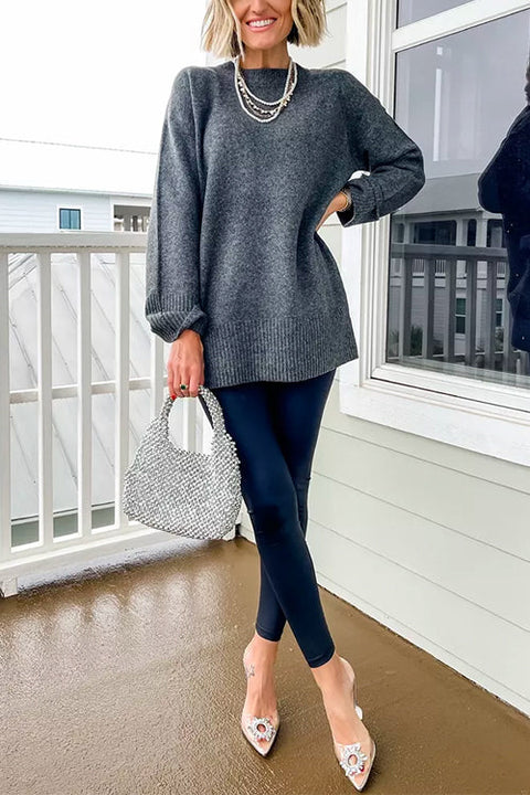 Priyavil Crewneck Solid Warm Loose Sweater