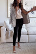 Chicest Open Front Pocketed Sequin Blazer Coat