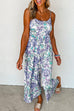 Priyavil High Waist Wide Leg Floral Printed Cami Jumpsuit