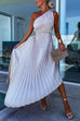Priyavil One Shoulder Cut Out Waist Irregular Pleated Party Dress