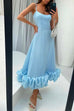 Priyavil High Waist Ruffle Hem Swing Maxi Cami Party Dress