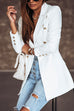 Priyavil Lapel Double Breasted Open Front Blazer Jacket