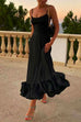 Priyavil High Waist Ruffle Hem Swing Maxi Cami Party Dress