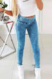 Priyavil Lace Up Cut Out Skinny Denim Pants