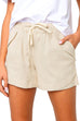 Priyavil Drawstring High Waist Solid Casual Shorts