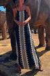 Priyavil Printed Backless Swing Cami Maxi Holiday Dress