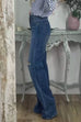 Priyavil High Rise Ripped Straight Leg Denim Pants