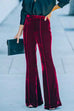 Priyavil Wine Me High Rise Bell Bottom Velvet Pants