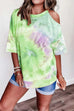 Priyavil Cold Shoulder Tie Dye T-shirt